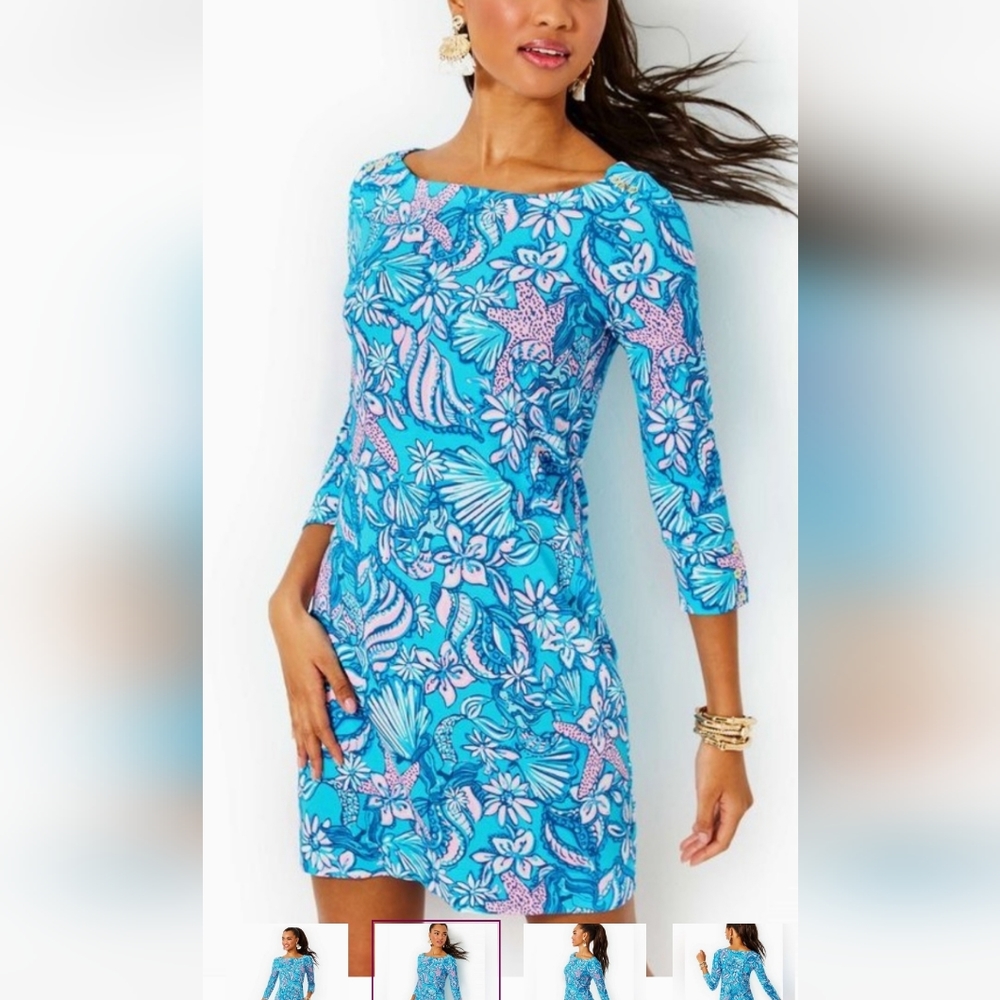 UPF 50 Sophie Dress - Amalfi Blue Sound The Sirens